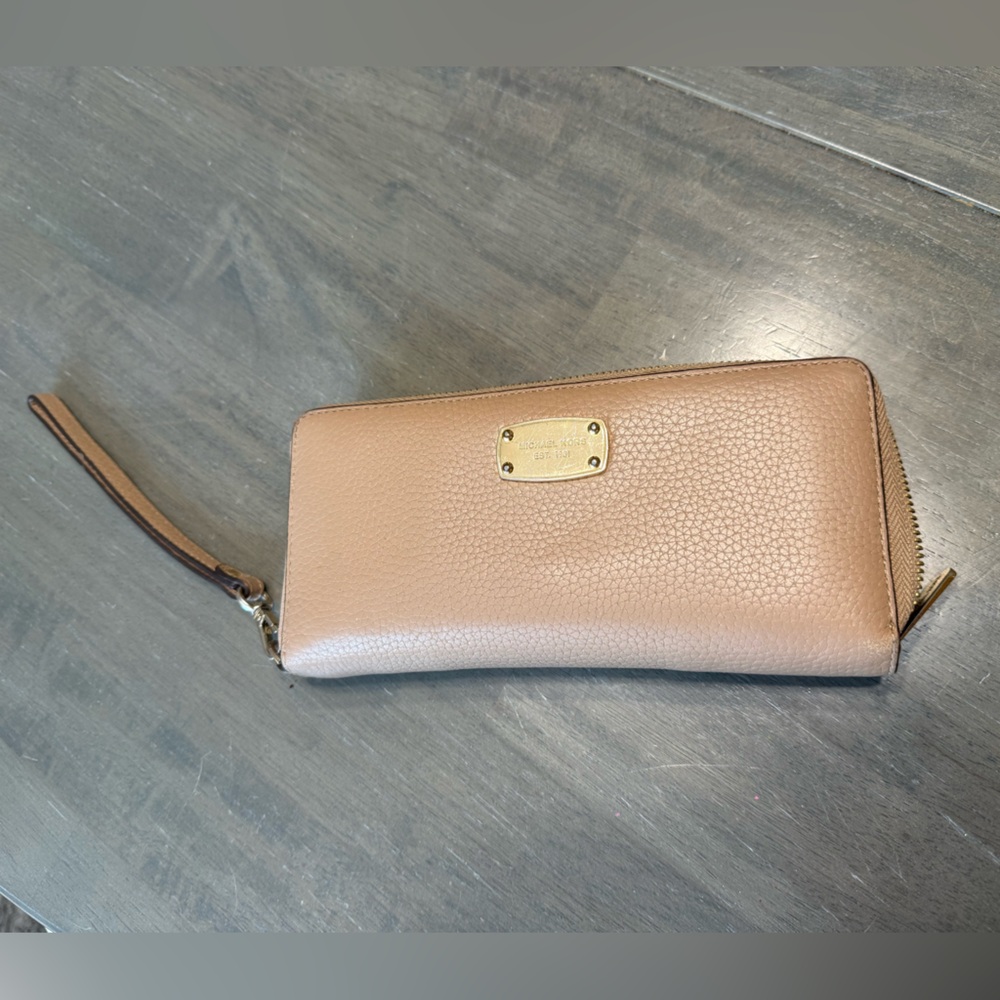 Michael Kors Tan Leather Wallet Wristlet